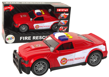 slomart LEAN TOYS gasilsko vozilo, 1:14, z lučmi in zvoki, rdeče