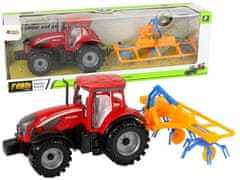 shumee Rdeči traktor z grabljami na torni pogon