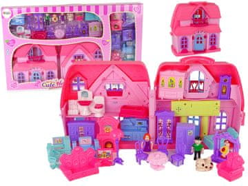 shumee Villa House Set z lučmi Plastic Pink