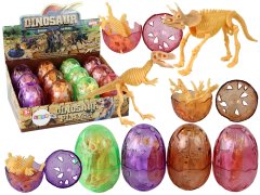 shumee Rumena figurica jajca dinozavra, ki jo je mogoče odpreti, 4 barve, 9 cm