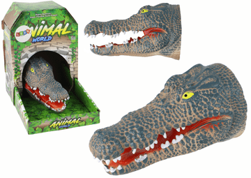 slomart Ročna lutka LEAN TOYS Krokodil, siva