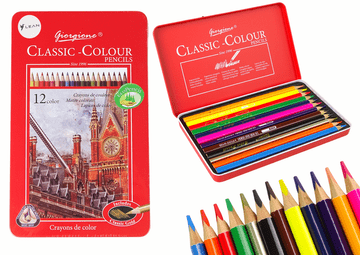 shumee Komplet 12 umetniških barvic v kovinski posodi