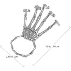 Northix Unikaten ročni nakit - kovina - dizajn okostja 