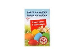 Barva za jajca v tabletah, mešanica 5 barv