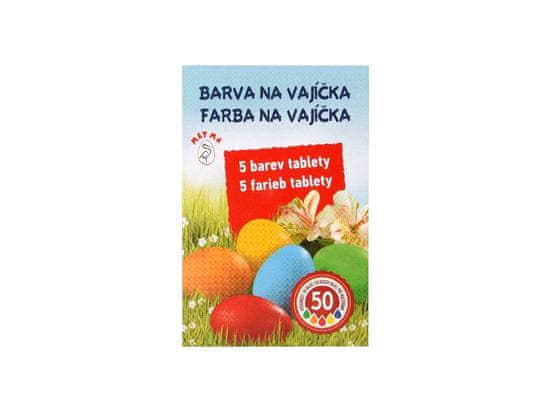 Barva za jajca v tabletah, mešanica 5 barv