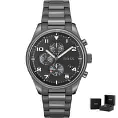 Hugo Boss Moška ročna ura Anthracite Chronograph 1513991