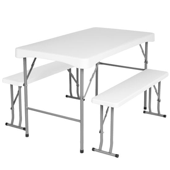 shumee STANLEY vrtna gostinska garnitura miza + 2 klopi