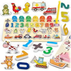 shumee Številke izobraževalne table, živali in vozila Ricokids 781400