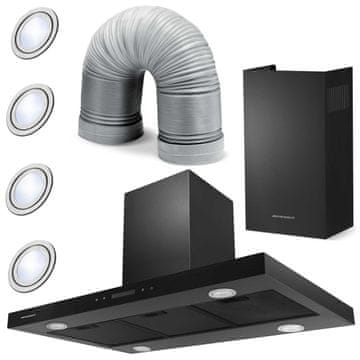 shumee Kuhinjska napa 90 cm Črna Berdsen BE-90E