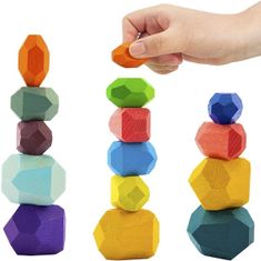 Sofistar Montessori lesena igrača – kamni v ravnovesju