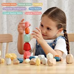 Sofistar Montessori lesena igrača – kamni v ravnovesju