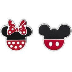 Disney Srebrni uhani Mickey in Minnie Mouse E902111SL