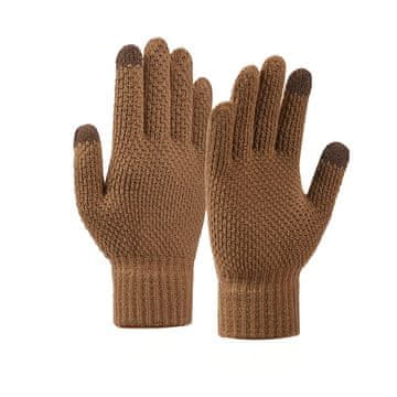 MG Winter rokavice za zaslone na dotik, rjav