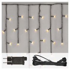 Emos D1CW02 Klasik osnovni set za povezovalni niz - ledene sveče, 2,5 m, zunanja, topla bela, časovnik