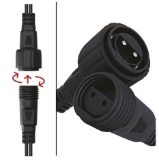 Emos D1CW02 Klasik osnovni set za povezovalni niz - ledene sveče, 2,5 m, zunanja, topla bela, časovnik