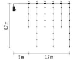 Emos D3CW01 LED božična drop veriga - ledene sveče, 1,7 m, zunanja in notranja, topla bela