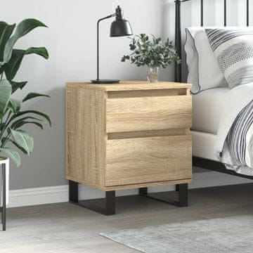 Vidaxl vidaXL Nočna omarica, hrast sonoma, 40x35x50 cm, material na osnovi lesa