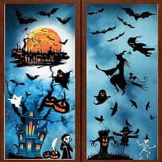 HOME & MARKER® Nalepke za okno, Nalepke za noč čarovnic, DIY, Dekoracija za Halloween (Čarovnica) | SPOOKCLINGS