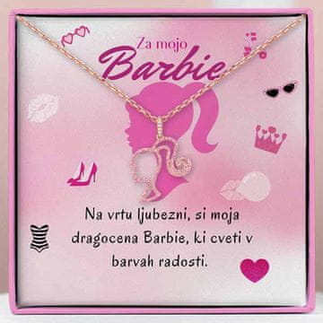 Lovilion Za mojo Barbie - Rožnato zlata ogrlica BIANCA_BARBIE Darilo za punco, Darilo za prijateljico