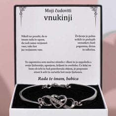 Lovilion Moji dragi vnukinji - Zapestnica "Vedno v tvojem srcu“ - ZOE_HEARTBRACELET Darilo za vnukinjo