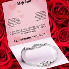 Lovilion Moji ženi - Zapestnica "Vedno v tvojem srcu“ + posvetilo, HONEY_HEARTBRACELET Darilo za ženo