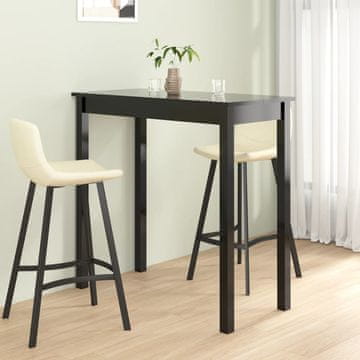 Vidaxl vidaXL MDF barska miza črna 115 x 55 x 107 cm