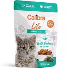 Calibra Kapsule Cat Life. Sterilizirani losos v omaki 85 g