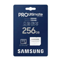 Samsung PRO Ultimate/micro SDXC/256GB/200MBps/UHS-I U3/Class 10/+ Adapter/Blue