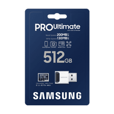 Samsung PRO Ultimate/micro SDXC/512GB/200MBps/UHS-I U3/Class 10/+ Adapter/Blue