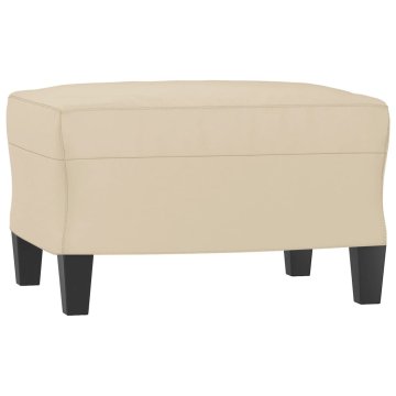 Vidaxl Stolček za noge krem 60x50x41 cm tkanina iz mikrovlaken