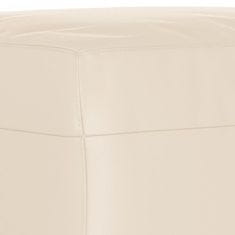 Vidaxl Stolček za noge bež 60x50x41 cm tkanina iz mikrovlaken