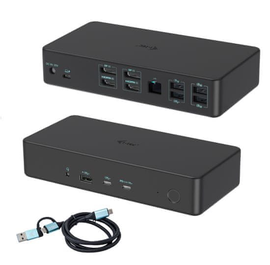 USB 3.0/USB-C/Thunderbolt 3 Professional Priključna postaja z dvojnim zaslonom 4K Gen2, PD 100W