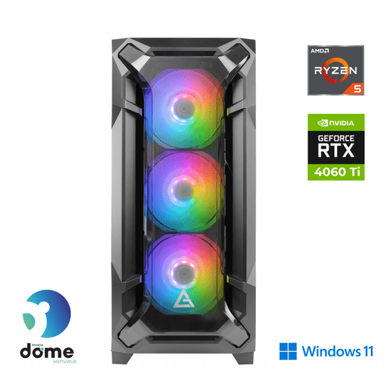 Anni Gamer Advanced namizni računalnik, R5 5600X, 16GB, SSD1TB, RTX4060Ti, W11H (ATPII-G8-7516-W)