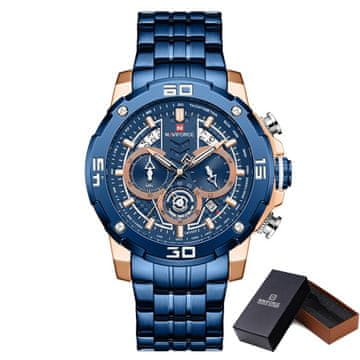 NaviForce Moška ročna ura Strip Blue