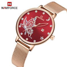 NaviForce Ženska ročna ura Butterfly Red