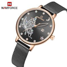 NaviForce Ženska ročna ura Butterfly Black