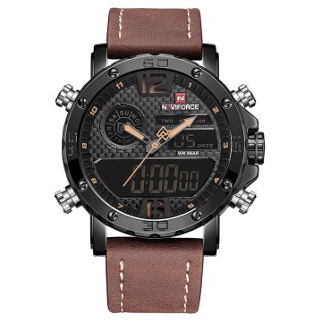 NaviForce Moška ročna ura Carbon Brown
