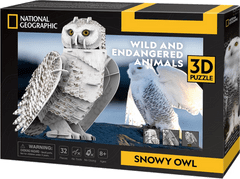 CubicFun 3D sestavljanka National Geographic: snežna sova 62 kosov