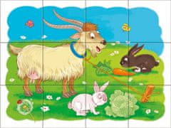 Dino Toys Lesene kocke na kmetiji - 12 kock