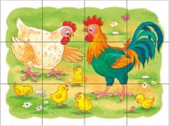 Dino Toys Lesene kocke na kmetiji - 12 kock