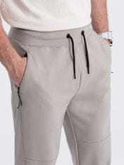 OMBRE Moške hlače jogger Dindrandry pepelnato siva XL