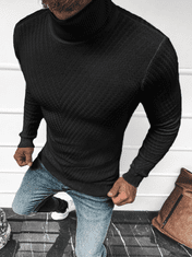 Ozonee Klasični moški pulover Sinehlanhla črna XL