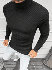 Ozonee Klasični moški pulover Thandeka črna XL