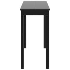 Vidaxl Barska miza MDF črna 115x55x107 cm