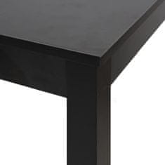 Vidaxl Barska miza MDF črna 115x55x107 cm