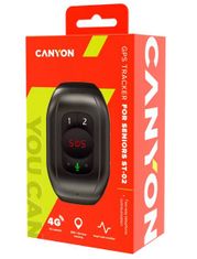Canyon Pametna SOS zapestnica za starejše ST-02, klic, srčni utrip, senzor temperature, lokalizacija GPS + Glonas/LBS/Wi-Fi, odpornost IP67