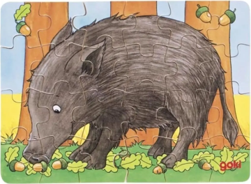 Goki Lesena sestavljanka Gozdne živali: divji prašič 24 kosov