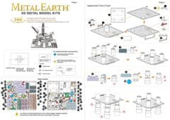 Metal Earth 3D sestavljanka Naftna ploščad in tanker (deluxe set)