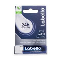 Labello Men Active 24h Moisture Lip Balm SPF15 vlažilen balzam za ustnice 4.8 g