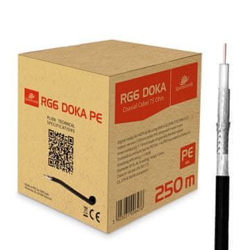 shumee Kabel RG6 Spacetronik DOKA PE 4K Trishield 250